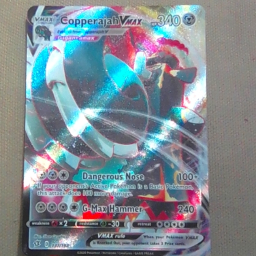 Copperajah VMAX 137/192 Full Art Holo Pokemon Card